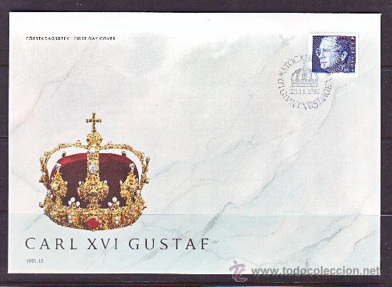Briefmarken: SLANIA /SUECIA***1991.FAMILIA REAL.EL REY.SOBRE PRIMER DIA.
