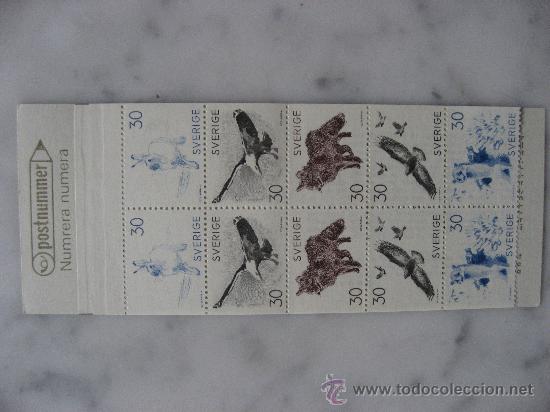 Timbres: SLANIA CARNET***SUECIA,FAUNA.
