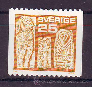 Timbres: SUECIA.ESCULTURAS.VALOR USADO.