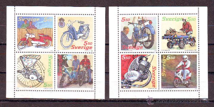 Timbres: SUECIA.MOTOS.MOTOCICLISMO.A&Ntilde;O 2005.VARIOS GRABADORES.