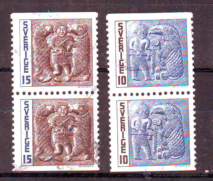 Timbres: SUECIA.A&Ntilde;O 1967.EDAD DE HIERRO.2 PAREJAS SELLOS GRABADOS POR CZESLAW SLANIA.