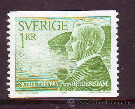 Timbres: SUECIA.A&Ntilde;O 1976.PREMIOS NOBEL.PERSONAJES.ESCRITOR VON HEIDENSTAM.