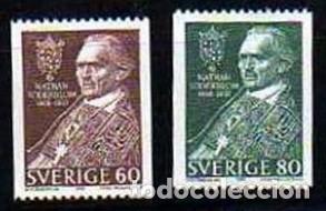 Sellos: SUECIA 1966 - CENTENARIO DE NATHAN SODERBLOM - PREMIO NOBEL DE LA PAZ - YVERT 531-532** - Foto 1