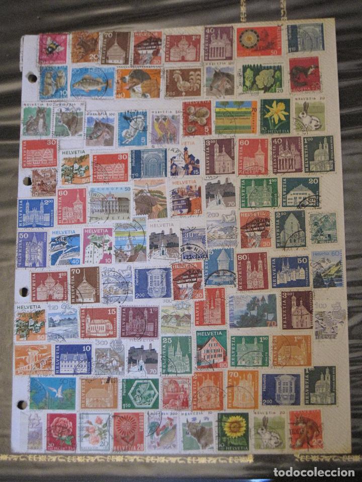Briefmarken: FILATELIA - HOJA POR LAS DOS CARAS / 164 SELLOS ANTIGUOS DE HELVETIA / SUIZA.