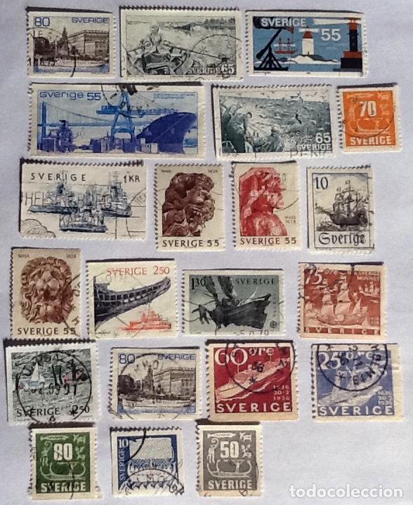 Sellos: LOTE DE 21 SELLOS DE BARCOS. - Foto 1