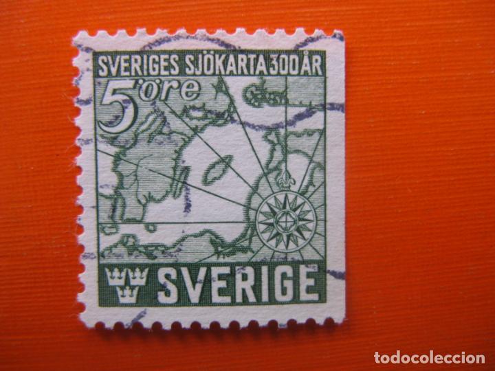 Briefmarken: -suecia 1944, cent.carta maritima sueca, Yvert 305A