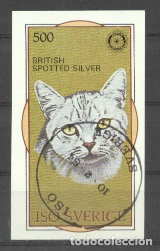 Timbres: Swerige 1984 Cats, mini imperf.sheet, used   AI.036