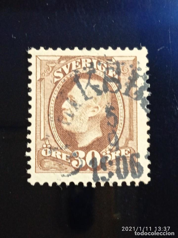 Briefmarken: SUECIA SVERIGE, 30 ORE, OSCAR II. A&Ntilde;O 1906.