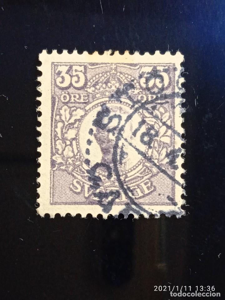 Briefmarken: SUECIA SVERIGE, 35 ORE, GUSTAF V. A&Ntilde;O 1911.
