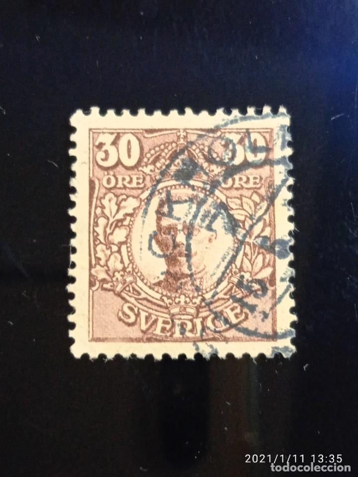 Briefmarken: SUECIA SVERIGE, 30 ORE, GUSTAF V. A&Ntilde;O 1911.