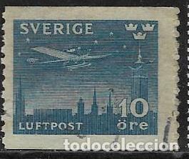 Sellos: SUECIA A&Eacute;REO YVERT 4 - Foto 1