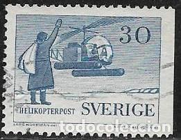 Sellos: SUECIA A&Eacute;REO YVERT 8a - Foto 1