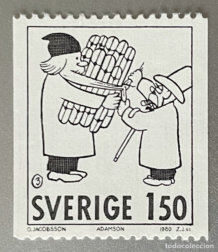 Sellos: Suecia. C&oacute;mic. Navidad. 1980 - Foto 1