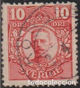 Sellos: Suecia 1911 Scott 80 Sello &ordm; Rey Gustav V Michel 71 Yvert 64 Sweden Stamp Timbre Su&egrave;de Briefmarke