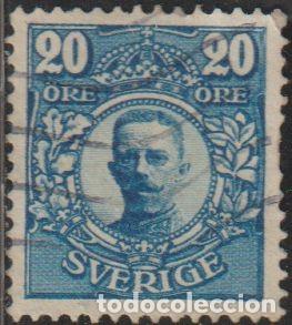 Sellos: Suecia 1911 Scott 83 Sello &ordm; Rey Gustav V Michel 74 Yvert 67 Sweden Stamp Timbre Su&egrave;de Briefmarke