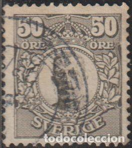 Sellos: Suecia 1912 Scott 89 Sello &ordm; Rey Gustav V Michel 80 Yvert 72 Sweden Stamp Timbre Su&egrave;de Briefmarke