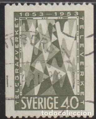Sellos: Suecia 1953 Scott 453 Sello &ordm; Servicio Telegrafico Michel 386C Yvert 379 Sweden Stamp Timbre Su&egrave;de