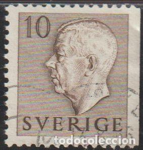 Sellos: Suecia 1954 Scott 460 Sello &ordm; Rey Gustav VI Adolf Michel 390Dr Yvert 381a Sweden Stamp Timbre Su&egrave;de