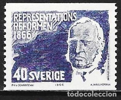Sellos: Suecia 1966 - Mi 553A - YT 539 - Louis de Geer - MNH**