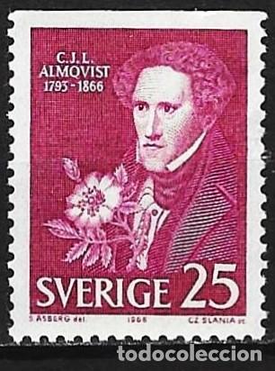 Sellos: Suecia 1966 - Mi 558 Do - YT 544a - El escritor Carl Jonas Love Almqvist - MNH**