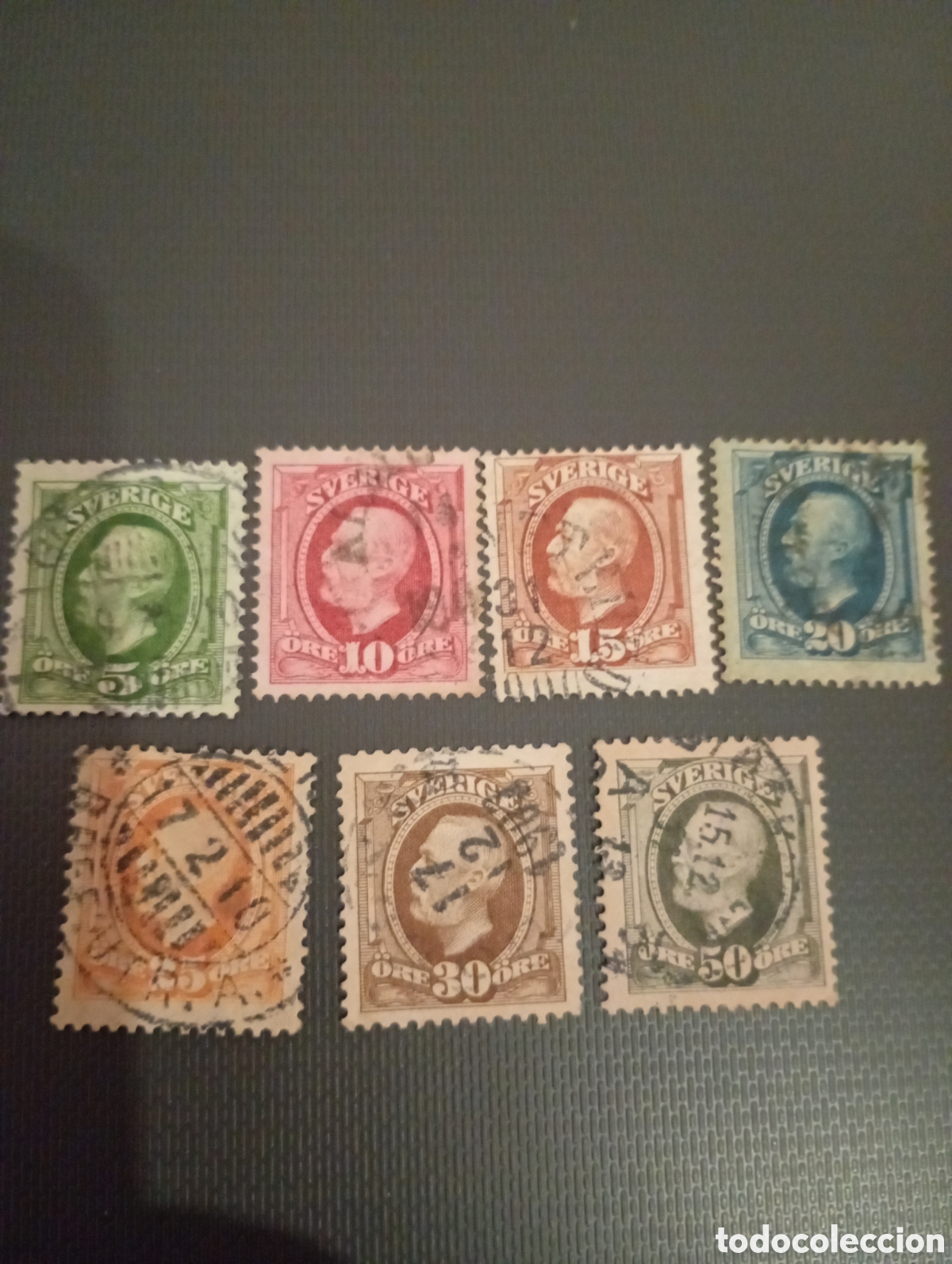 Sellos: Suecia Rey &Oacute;scar 1891