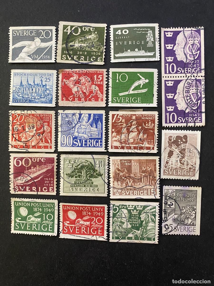 Sellos: Suecia, lote de sellos antiguos
