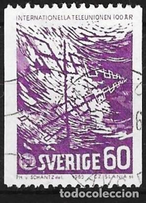 Sellos: Suecia 1965 - Mi 534C - YT 523 - Centenario de la U.I.T.