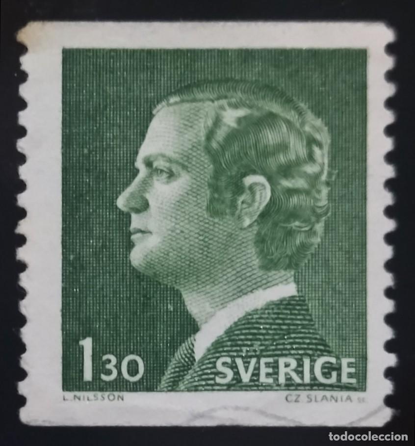 Sellos: SUECIA 1976 Gustavo Adolfo XVI USADO.