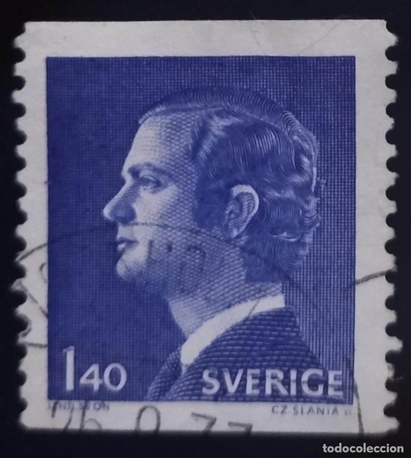 Sellos: SUECIA 1977 Gustavo Adolfo XVI USADO.