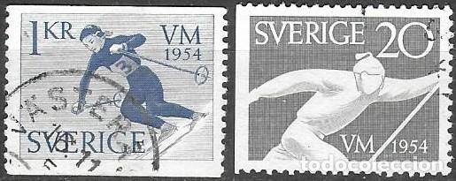 Timbres: SELLOS USADOS DE SUECIA 1954, YT 385/ 86