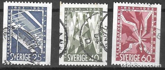Timbres: SELLOS USADOS DE SUECIA 1953, YT 378/ 80
