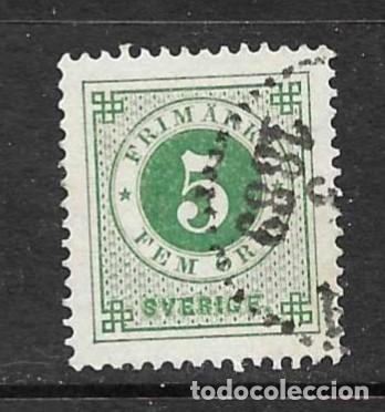 Sellos: SUECIA- 1872-USADO- CIFRAS