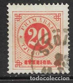 Sellos: SUECIA- 1872-USADO- CIFRAS
