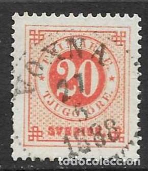 Sellos: SUECIA- 1872-USADO- CIFRAS