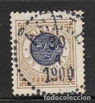 Sellos: SUECIA- 1877-78- USADOS- DENTADO 13- VALOR EN CORONA