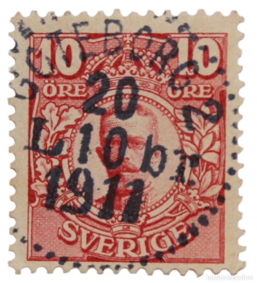 Sellos: Sello Postal 10 Ore 1911 King Gustav V