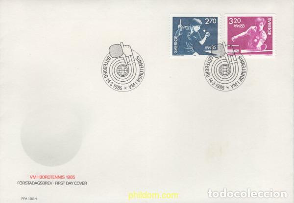 Sellos: 377075 MNH SUECIA 1985 CAMPEONATOS DEL MUNDO DE TENIS DE MESA EN GOTEBORG