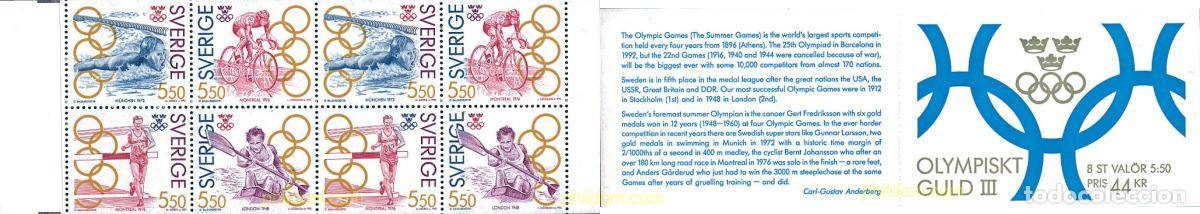 Sellos: 1888 MNH SUECIA 1992 MEDALLAS OLIMPICAS