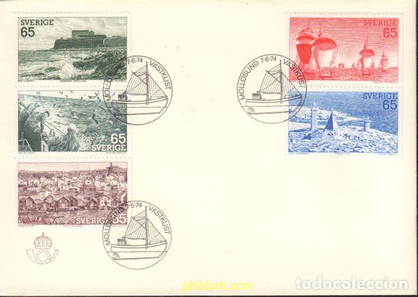 Sellos: 377115 MNH SUECIA 1974 PAISAJES DE LA COSTA SUECA