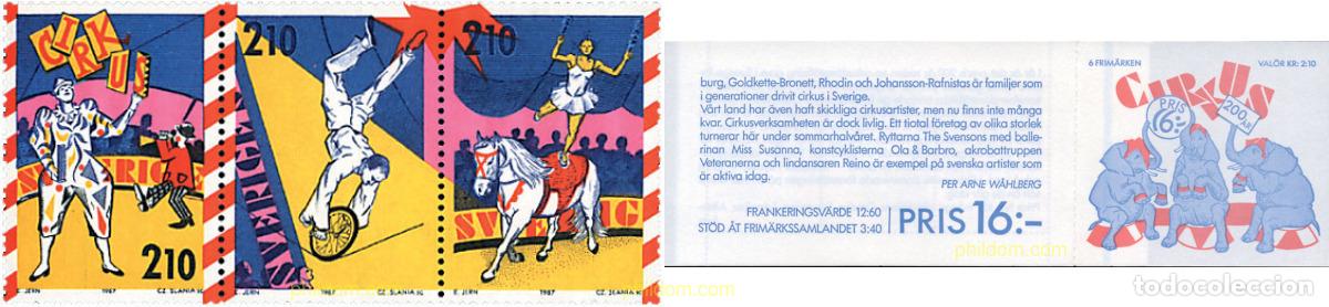 Sellos: 1896 MNH SUECIA 1987 ACROBATAS CIRCENSES