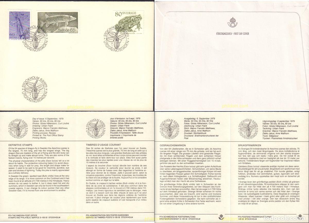 Sellos: 387077 USED SUECIA 1979 FAUNA