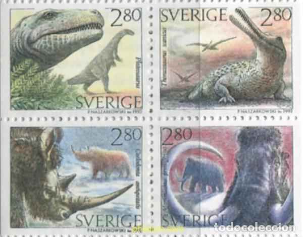 Sellos: 101508 MNH SUECIA 1992 FAUNA PREHISTORICA