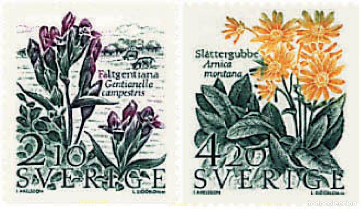Sellos: 292711 MNH SUECIA 1987 FAUNA Y FLORA EN PELIGRO DE EXTINCION