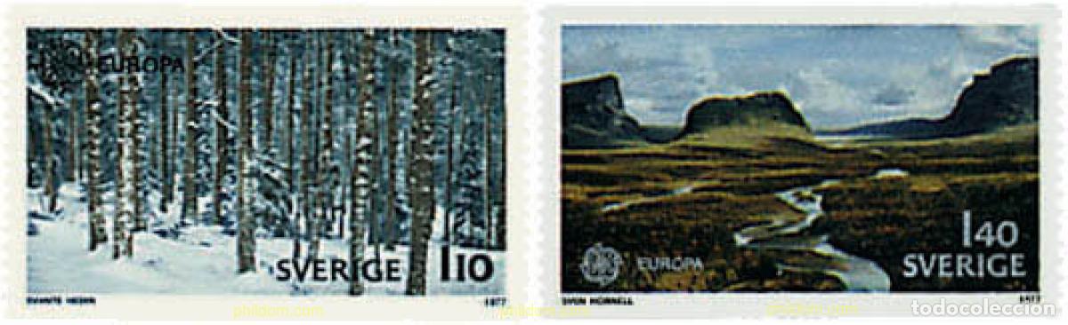 Sellos: 62319 MNH SUECIA 1977 EUROPA CEPT. PAISAJES
