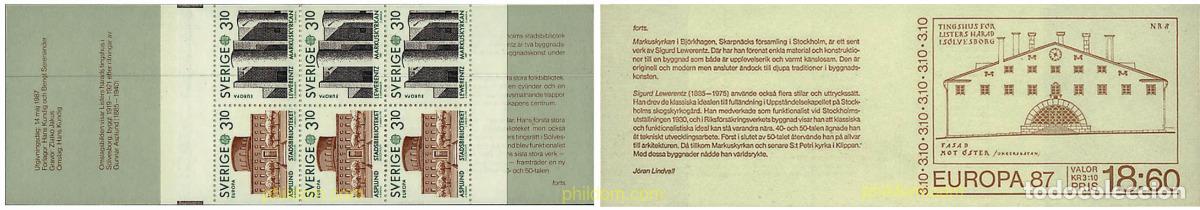 Sellos: 2364 MNH SUECIA 1987 EUROPA CEPT. ARQUITECTURA MODERNA