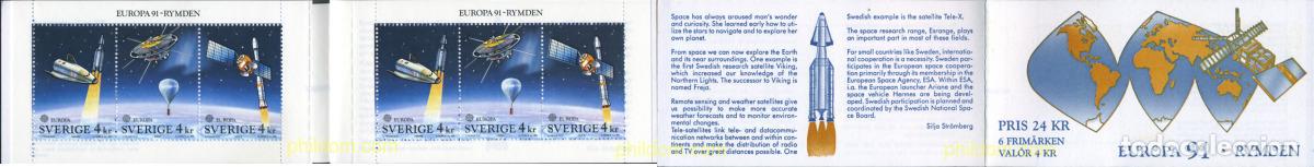 Sellos: 364010 MNH SUECIA 1991 EUROPA CEPT. TELECOMUNICACIONES