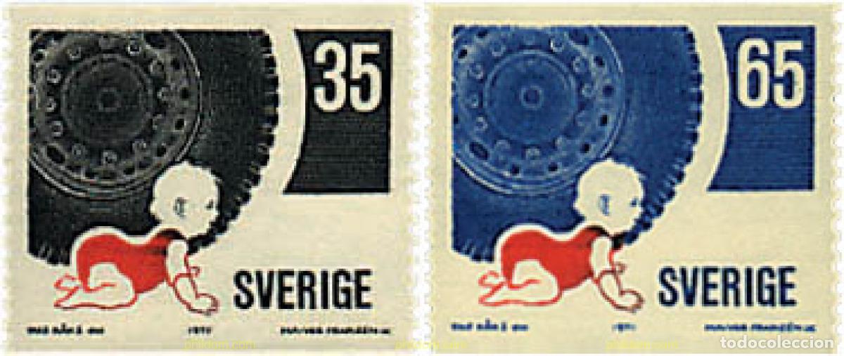 Sellos: 58349 MNH SUECIA 1971 SEGURIDAD VIAL