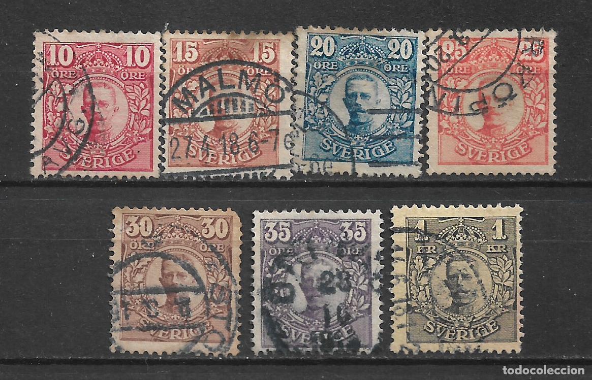 Sellos: suecia 1910-19 sellos usados - 8/5