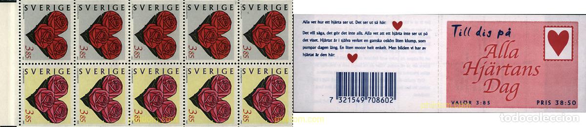 Sellos: 2173 MNH SUECIA 1997 SAN VALENTIN