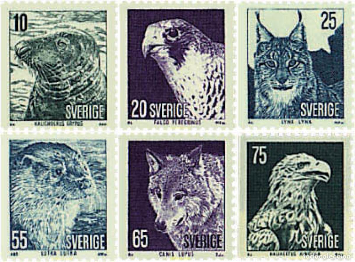 Sellos: 70411 MNH SUECIA 1973 FAUNA PROTEGIDA
